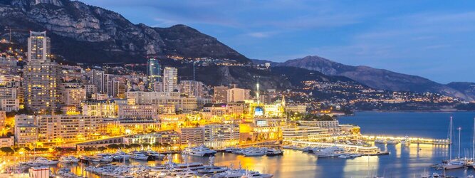 Trip EU Reiseideen Pauschalreise - Monaco - Genießen Sie die Fahrt Ihres Lebens am Steuer eines feurigen Lamborghini oder rassigen Ferrari. Starten Sie Ihre Spritztour in Monaco und lassen Sie das Fürstentum unter den vielen bewundernden Blicken der Passanten hinter sich. Cruisen Sie auf den wunderschönen Küstenstraßen der Côte d’Azur und den herrlichen Panoramastraßen über und um Monaco. Erleben Sie die unbeschreibliche Erotik dieses berauschenden Fahrgefühls, spüren Sie die Power & Kraft und das satte Brummen & Vibrieren der Motoren. Erkunden Sie als Pilot oder Co-Pilot in einem dieser legendären Supersportwagen einen Abschnitt der weltberühmten Formel-1-Rennstrecke in Monaco. Nehmen Sie als Erinnerung an diese Challenge ein persönliches Video oder Zertifikat mit nach Hause. Die beliebtesten Orte für Ferien in Monaco, locken mit besten Angebote für Hotels und Ferienunterkünfte mit Werbeaktionen, Rabatten, Sonderangebote für Monaco Urlaub buchen.